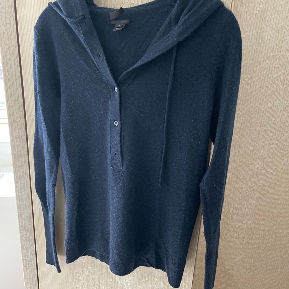 JCrew Italian Cashmere Hoodie Sweater Size S
